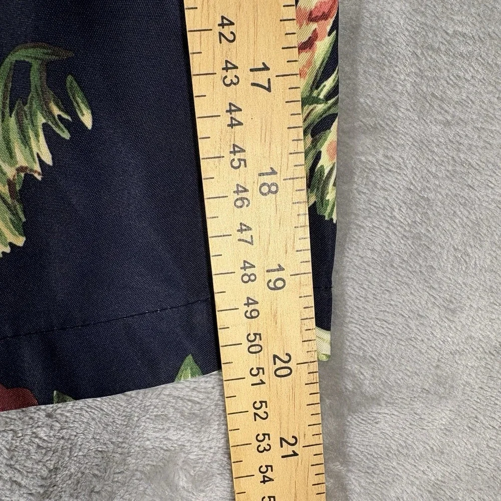 Abercrombie & Fitch Board Shorts Mens 33 Blue Hawaiian Print‎ Surfer Trunks